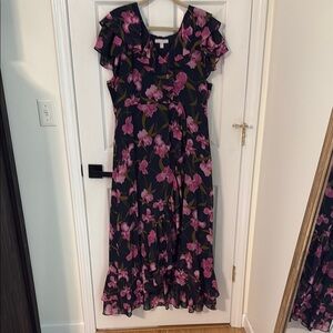 Floral Ruffle Midi Dress